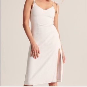 [A&F] linen midi dress with slit